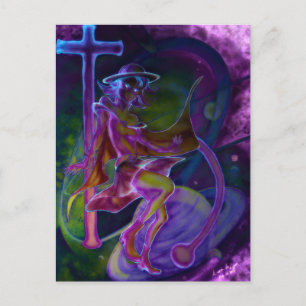 Windy Saturn Psychedelic Vykort