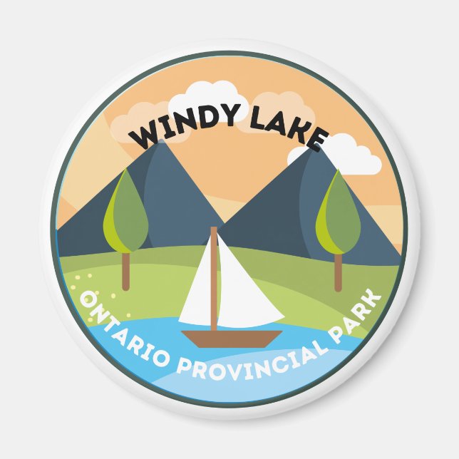 Windy Sjö Ontario Provinspark Magnet (Framsidan)
