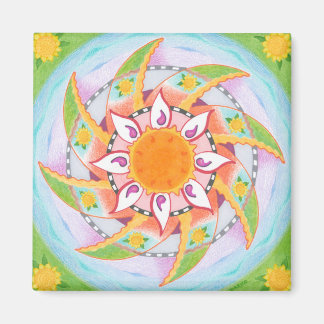 Windy Sunblommor Refrigerator Magnet