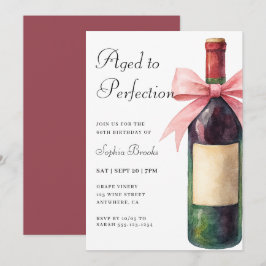 Wine Aged To Perfection 60th Birthday Party Inbjudningar