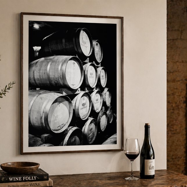 Wine Barrels Cellar Photo Rustic Winery Poster (Skapare uppladdad)