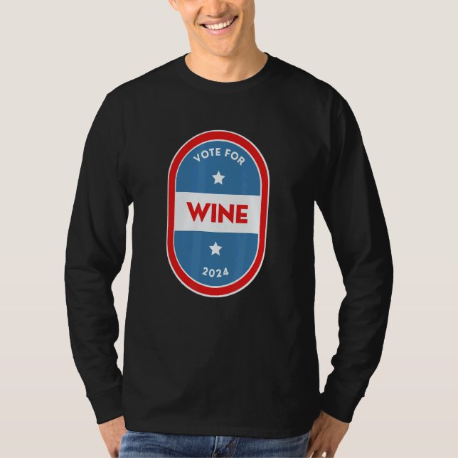 Wine  Bartender Political Election Parody 2024 T Shirt (Framsida)
