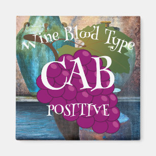 Wine Blodtyp CAB Positiv o ab b negativ Magnet