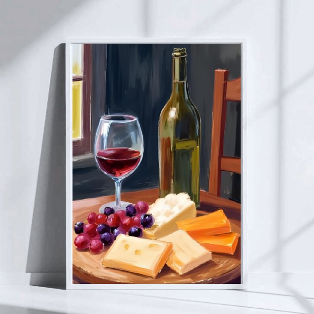 Wine & Cheese | Oil Painting Poster (Skapare uppladdad)
