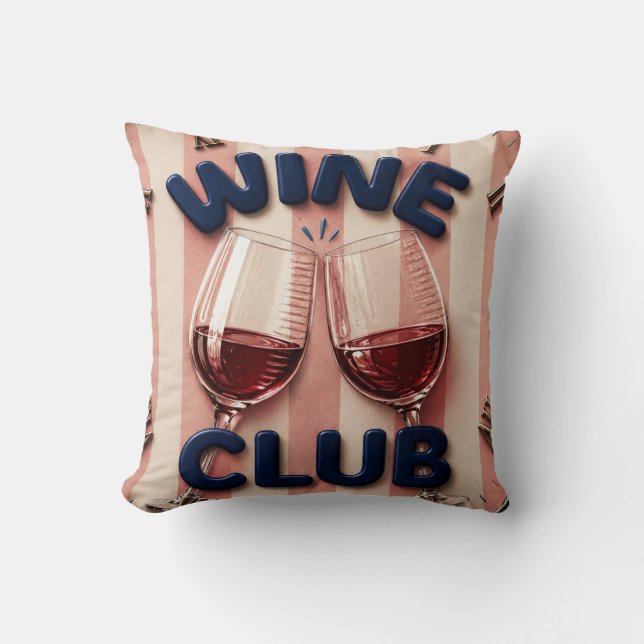 Wine Club Cheers Wine Rustic Winery Bar Kudde (Framsida)