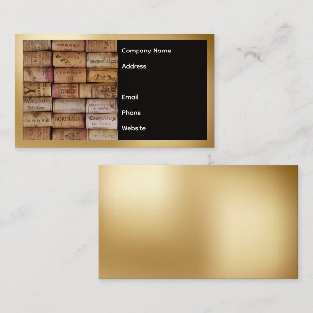Wine Corks Business Card Visitkort (Fram/baksida)