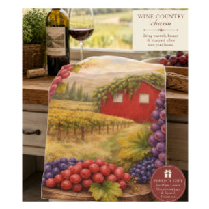 Wine Country Skördar Druvor Kökshandduk – Vinårdsg
