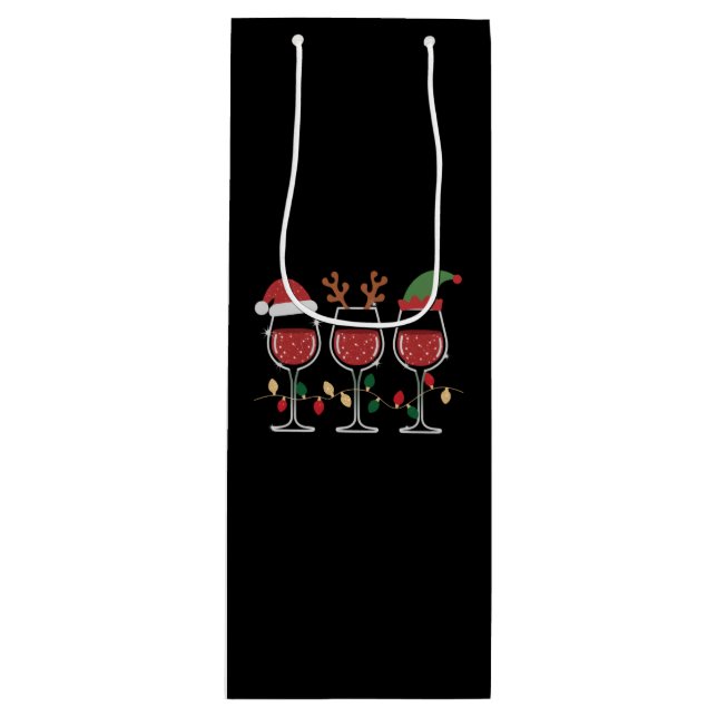 Wine Glass Christmas Lights Xmas Holiday Drinking (Framsidan)