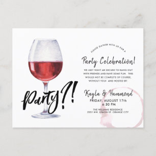 Wine Glass Humor   Icke-Tillfälle Firande Postc Vykort