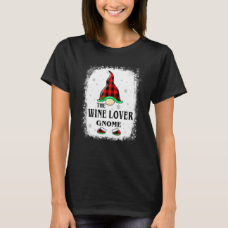 Wine  Gnome Buffalo Plaid Matching Family Xmas Paj T Shirt