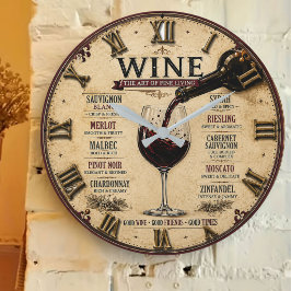 Wine Guide The Art of Fine Living  Stor Klocka