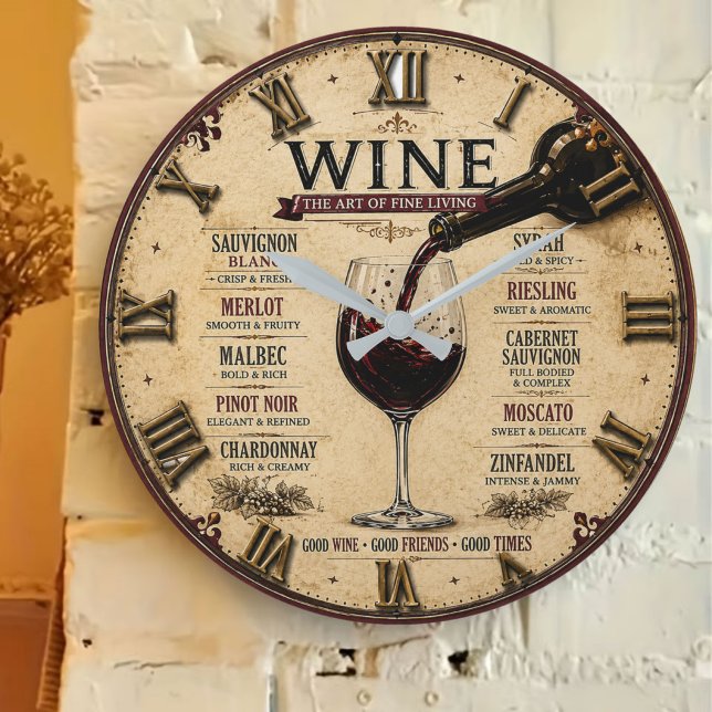 Wine Guide The Art of Fine Living  Stor Klocka (Skapare uppladdad)