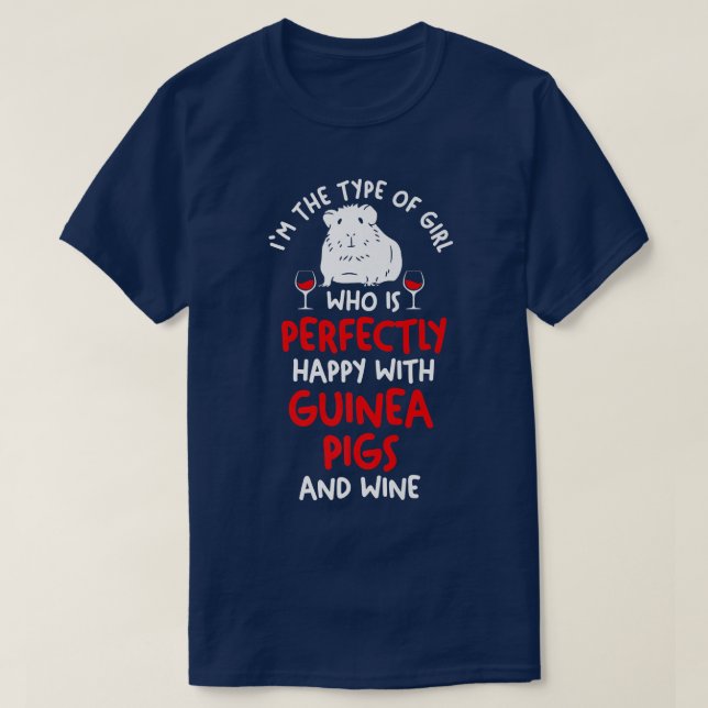 Wine Guinea Pig Premium 5671  T Shirt (Design framsida)