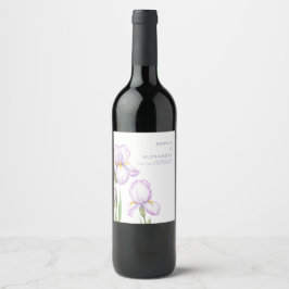  Wine Label  for a Modern Wedding.  Vinflaska Etikett