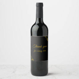 Wine label-Midnight Elegance Vinflaska Etikett