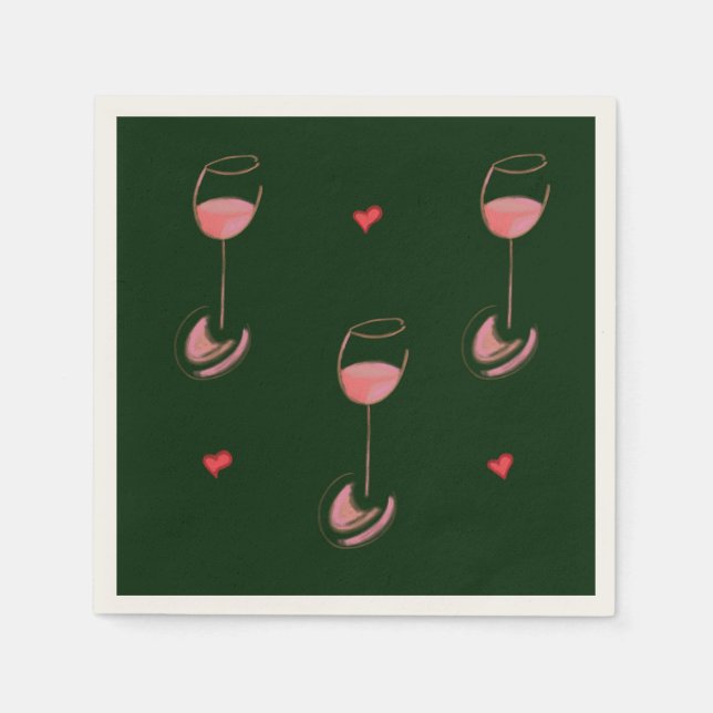 Wine lover cocktail napkins pappersservett (Framsidan)
