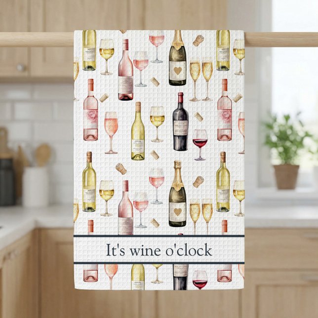 Wine Lover Wine o'clock  Kökshandduk (Wine Lover Kitchen Towel)