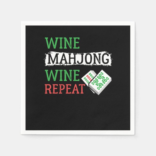 Wine Mahjong Wine Repeat Tile Based Chinese Game G Pappersservett (Framsidan)