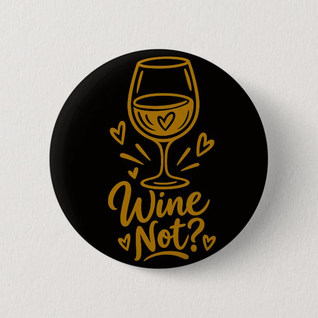Wine Not Cute present till vinälskare D Basic T-Sh Knapp (Framsida)