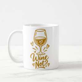 Wine Not Cute Vinälskare Present D Herrens Basic T Kaffemugg
