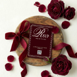 Wine Red Luxury Wedding OSA Kort