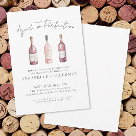 Wine Simple Sixty 60th Birthday Party Inbjudningar