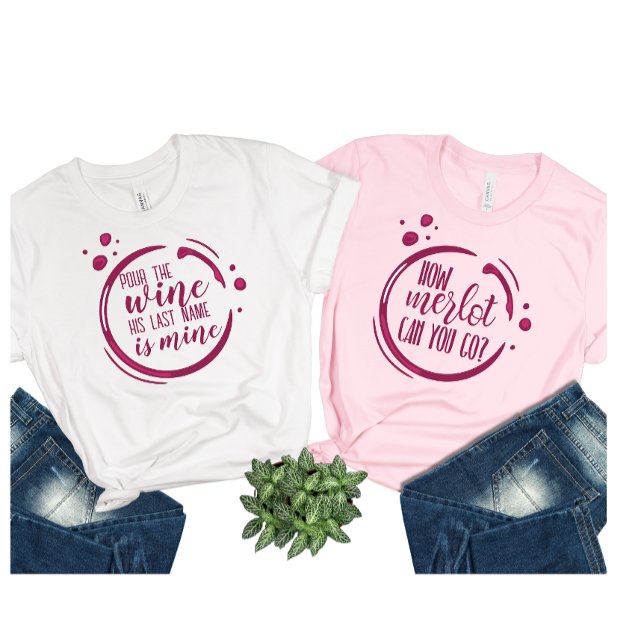 Wine Themed Bachelorette Group Bride T Shirt (Wine-Themed Bachelorette Group T-Shirt - Bride)