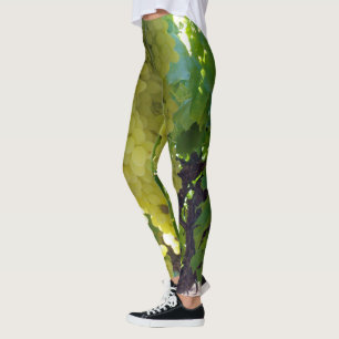 Wine Time: gula Sultan-druvor på en druvstomme, Leggings