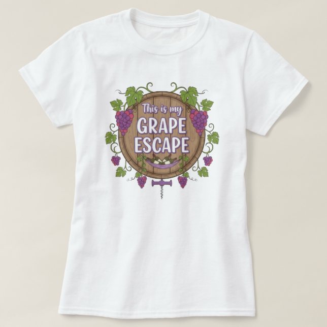 Wine Time T Shirt (Design framsida)