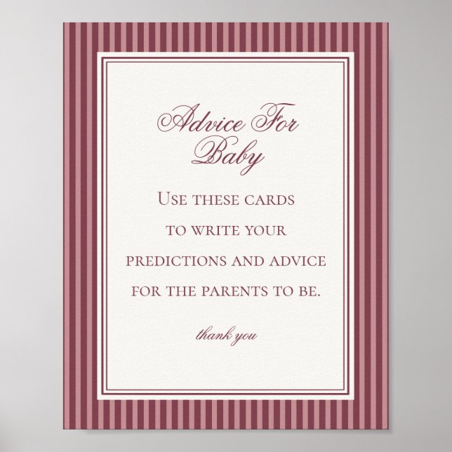 Wine Vineyard Club Old Money Advice for Baby Game Poster (Framsidan)