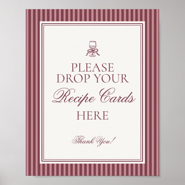 Wine Vineyard Club Old Money Share Recipe Bridal Poster (Framsidan)