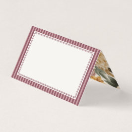 Wine Vineyard Club Old Money Striped Place Cards Kort