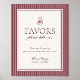 Wine Vineyard Club Old Money Wedding Favors Sign Poster