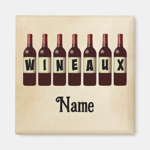 Wineaux Red Vin Flaskor har anpassat sig Magnet