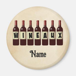 Wineaux Red Vin Flaskor har anpassat sig Magnet