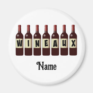 Wineaux Red Vin Flaskor har anpassat sig Magnet
