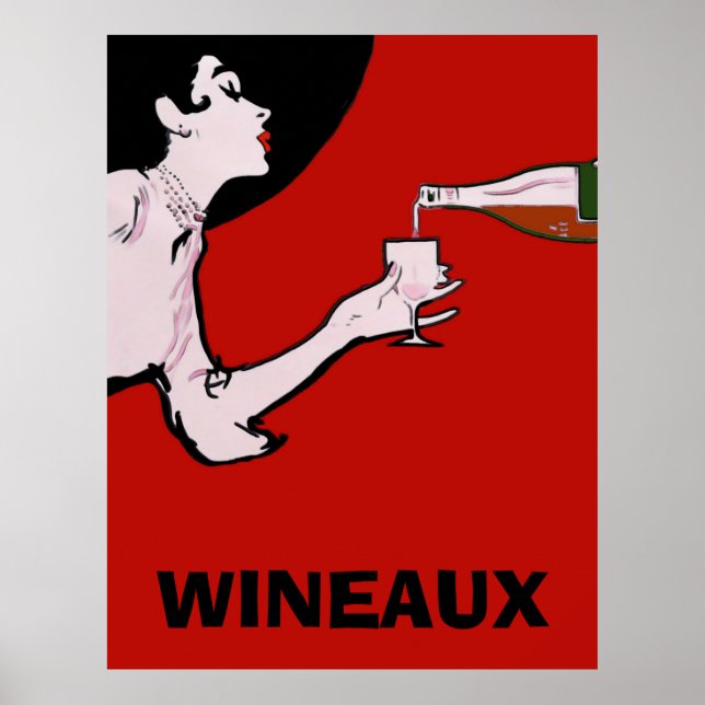 Wineaux Vintage Dam Poster (Framsidan)