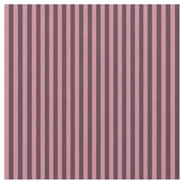 Wineberry and Lipstick Pink Stripes Tyg (Närbild)