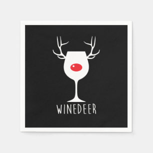 Winedeer Funny X-mas Vin Flaska Pappersservett