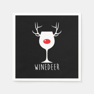 Winedeer Funny X-mas Vin Flaska Pappersservett