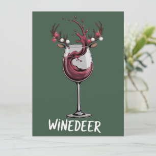 Winedeer Roliga Par Julen Matchande Högtid