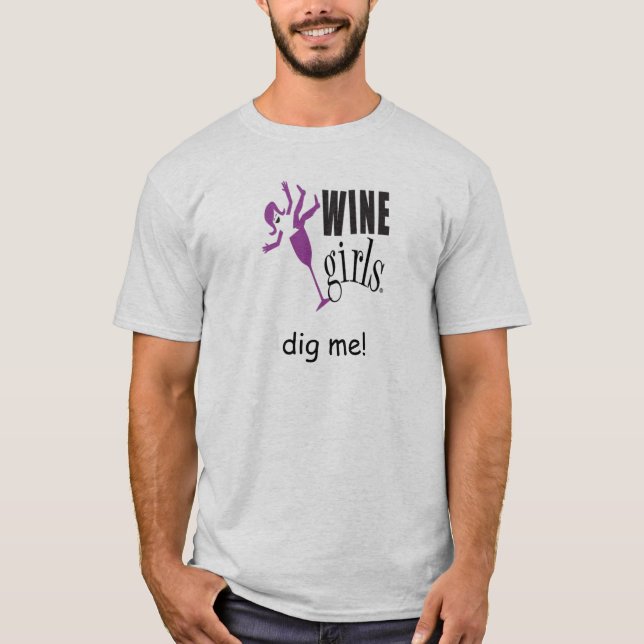 Winegirls gräver mig! t shirt (Framsida)