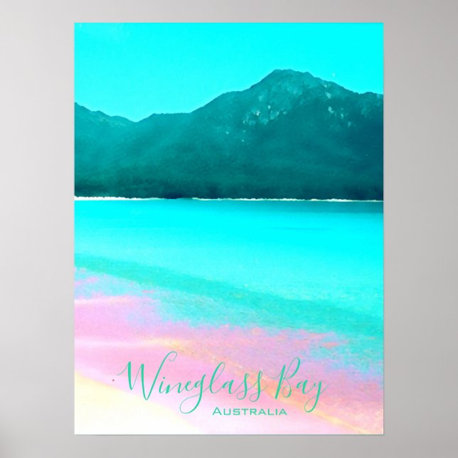 Wineglass Bay Tasmania Australien Poster (Framsidan)