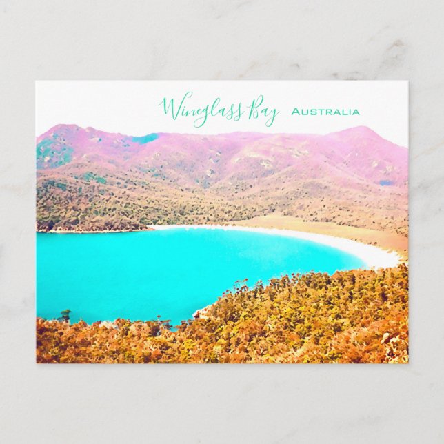 Wineglass Bay Tasmania Australien Vykort (Framsida)