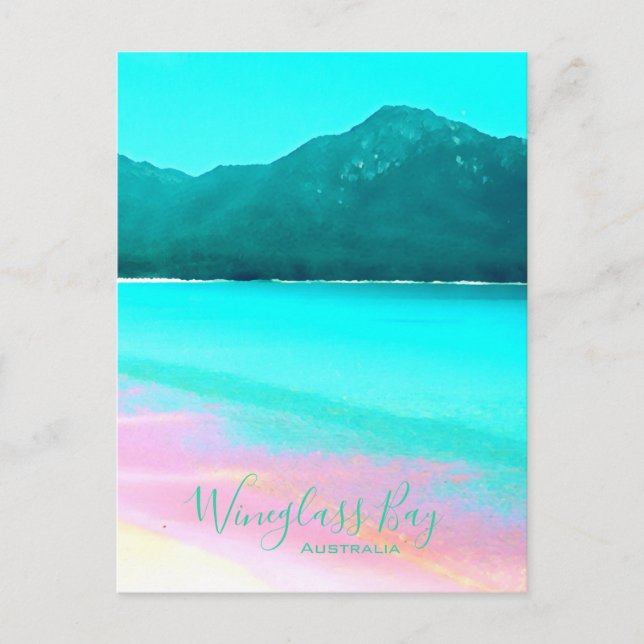 Wineglass Bay Tasmania Australien Vykort (Framsida)