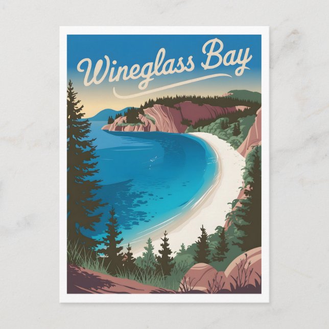 Wineglass Bay Tasmania Freycinet nationalpark Vykort (Framsida)