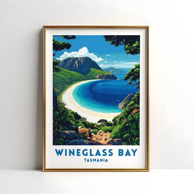 Wineglass Bay Tasmanien Resa Poster Art (Skapare uppladdad)