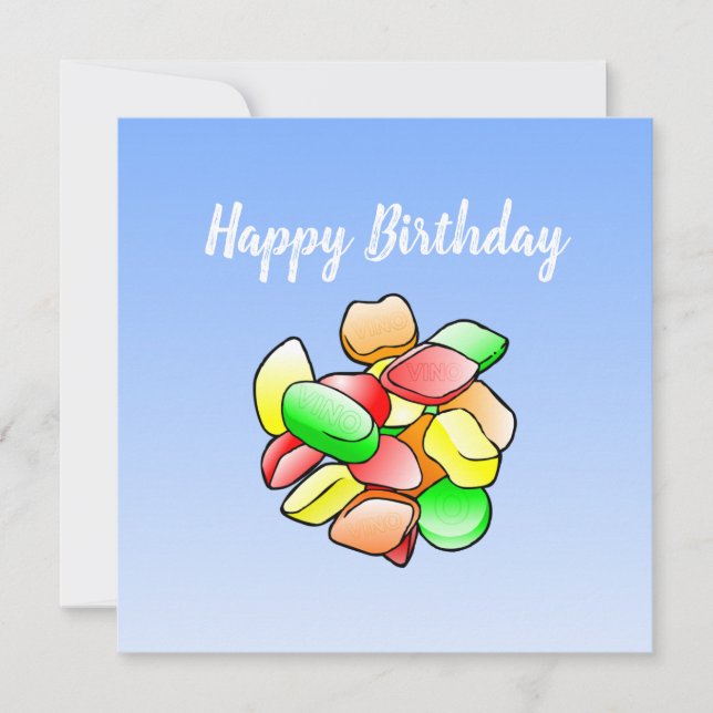 Winegum Birthday-kort Kort (Framsida)