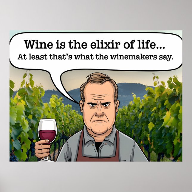 Winemaker Vineyard, Vin är livets Elixir Poster (Framsidan)