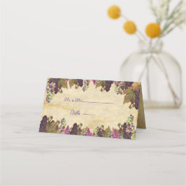 Winery Bröllop Rustic Papper Background Placeringskort